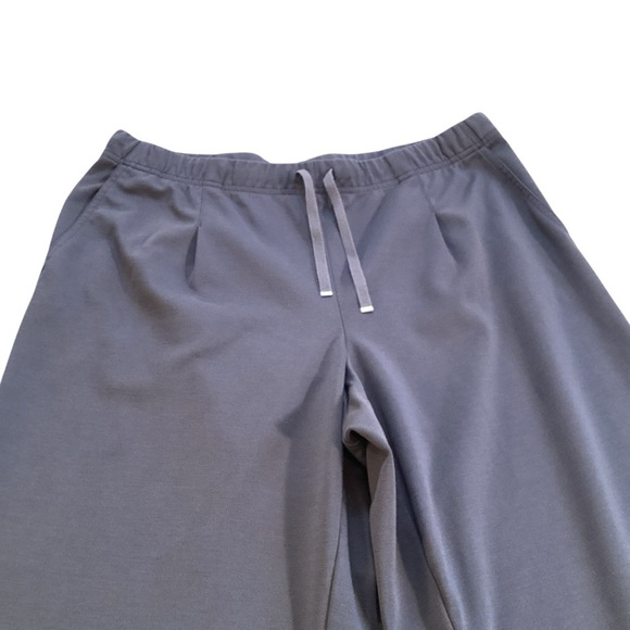 J. Jill Stretch Knit Pull On Straight Leg Pleat Pants, Slate Blue Large 236221 - Picture 2 of 12